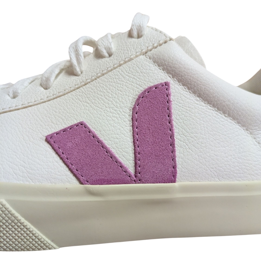 Veja Campo Leather White Mulberry Sneakers Size 39 - Picture 3 of 15